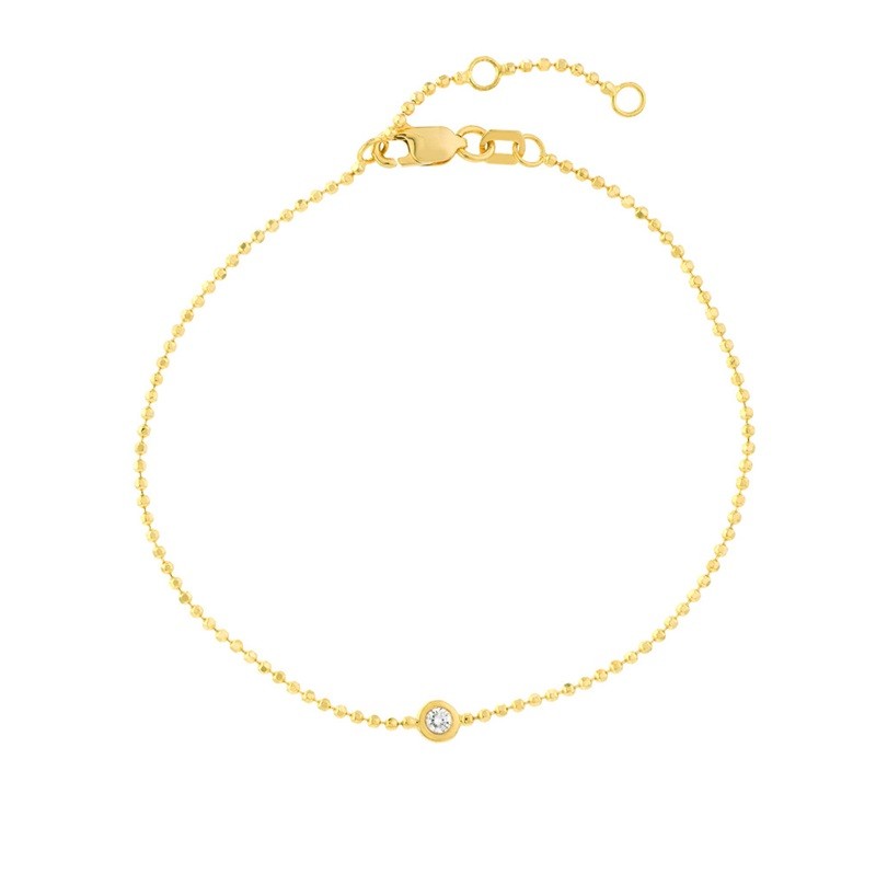 Dainty Bezel-set Diamond Bracelet