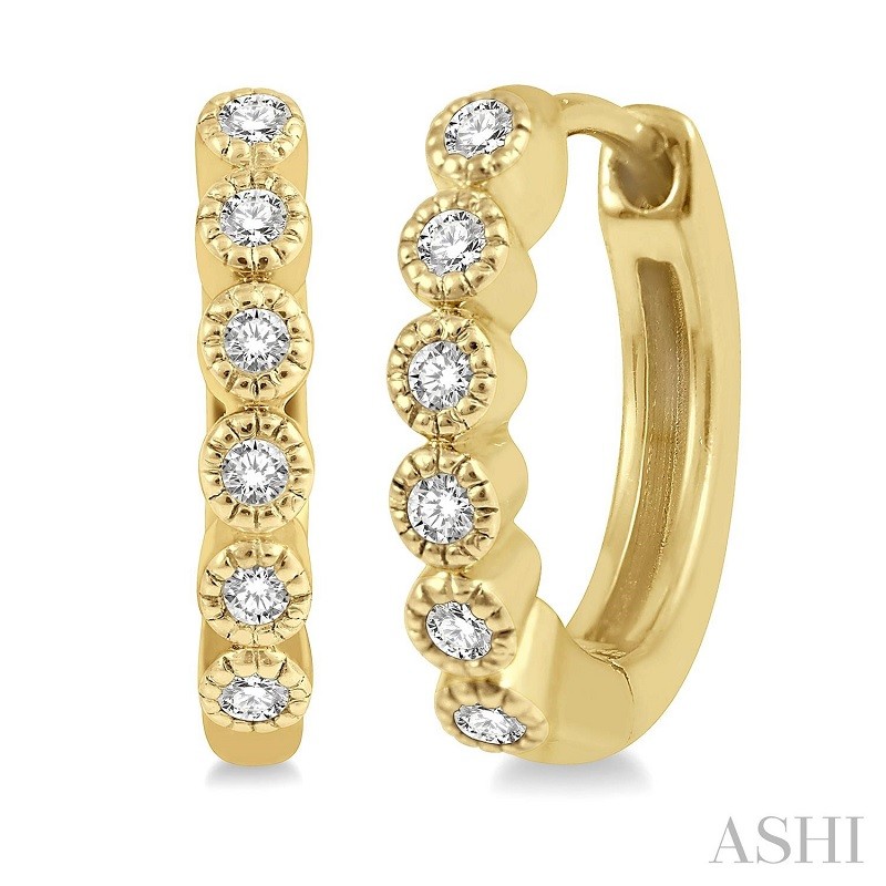 Ashi 1/10 CTW Diamond Huggie Fashion Earrings