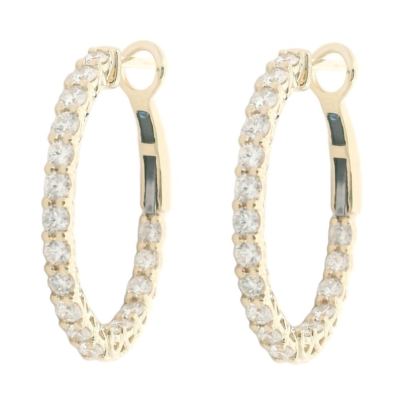 1.00ct Diamond In-and-Out Hoops