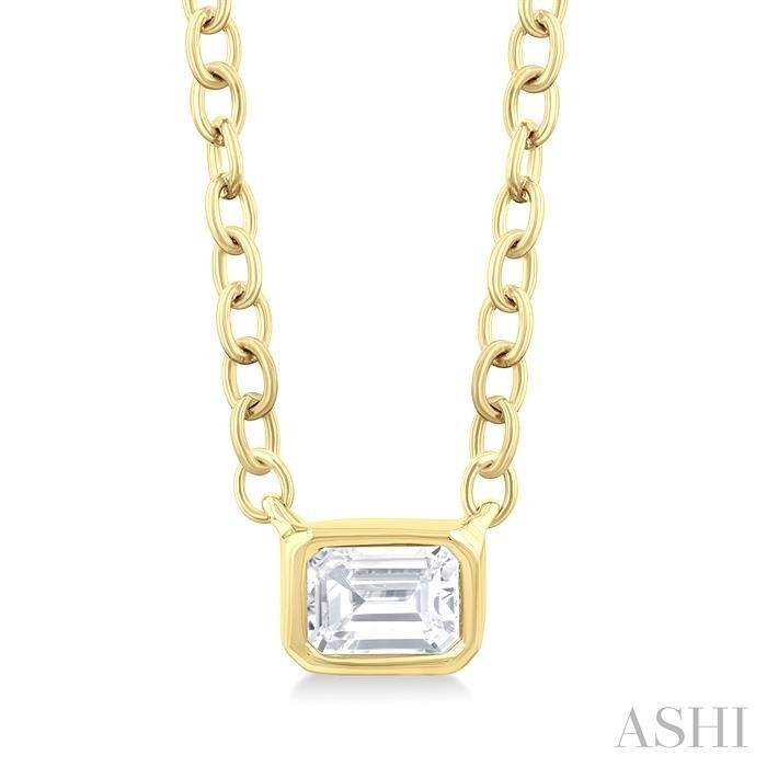 Ashi Petite Emerald Solitaire Pendant