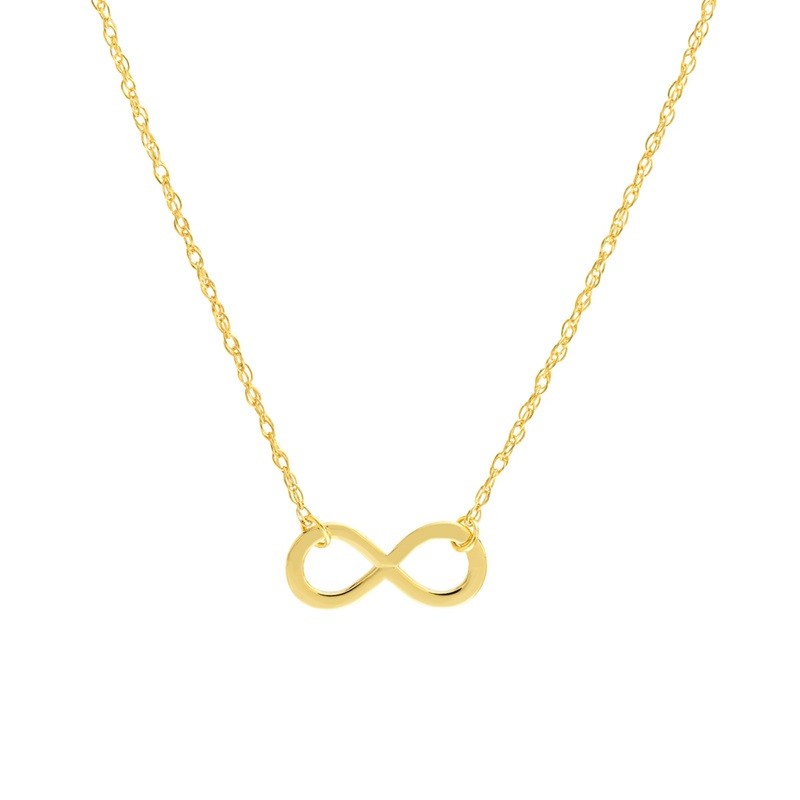 Infinity Necklace in 14K Yellow Gold