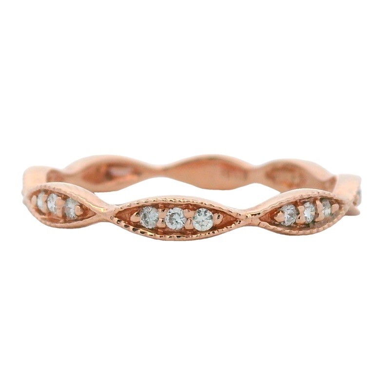 14K Rose Gold Marquise Stackable Ring