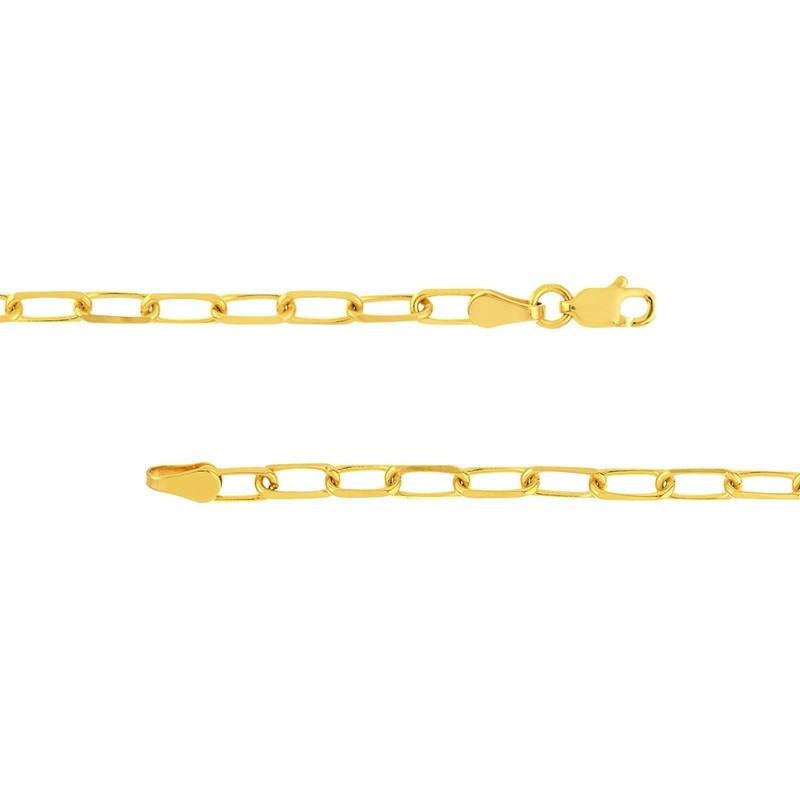 3.1mm Paper Clip Chain in 14K Yellow Gold, 20 Inches