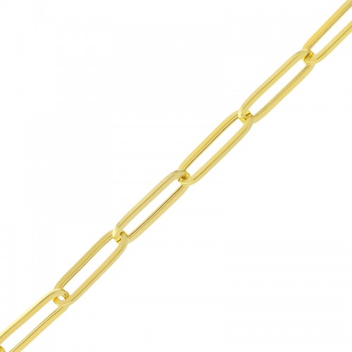 14K Yellow Gold Paperclip Bracelet