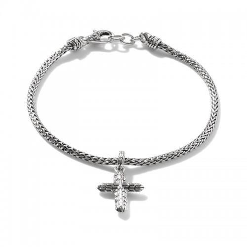 John Hardy Classic Chain Cross Charm Bracelet