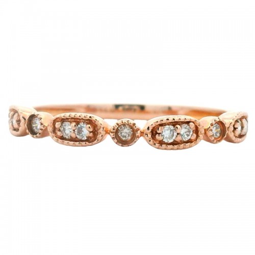 14K Rose Gold Fashion Stacking Band