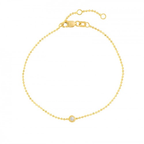 Dainty Bezel-set Diamond Bracelet