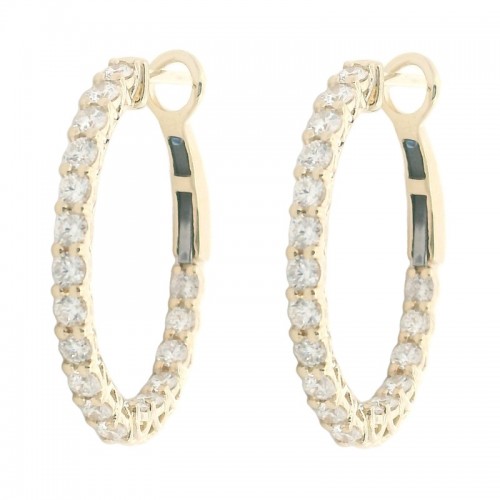 1.00ct Diamond In-and-Out Hoops