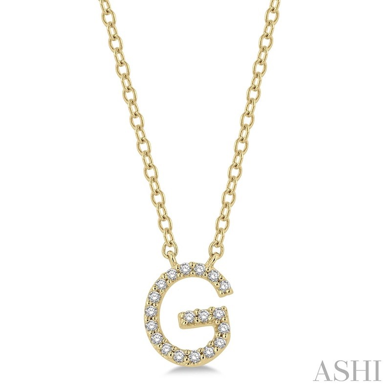 Ashi Diamond Initial G Necklace in 10K Yellow Gold