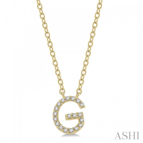 Ashi Diamond Initial G Necklace in 10K Yellow Gold