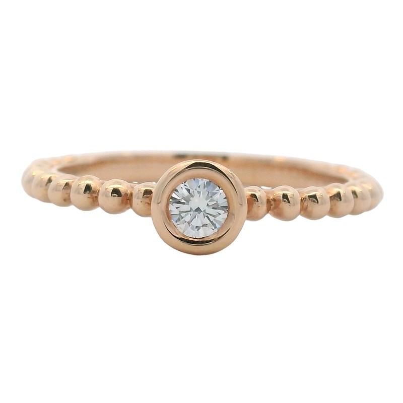 Bezel-set Fashion Diamond Band in 18K Rose Gold