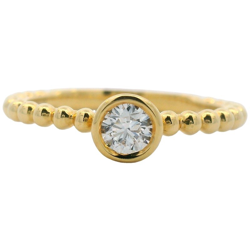 Bezel-set Fashion Diamond Band in 18K Yellow Gold