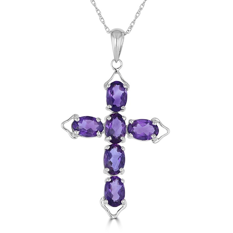 Amethyst Cross Pendant