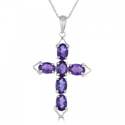 Amethyst Cross Pendant