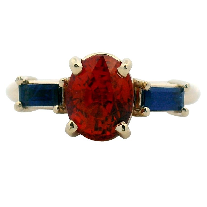 Three Stone Sapphire Spirit Ring