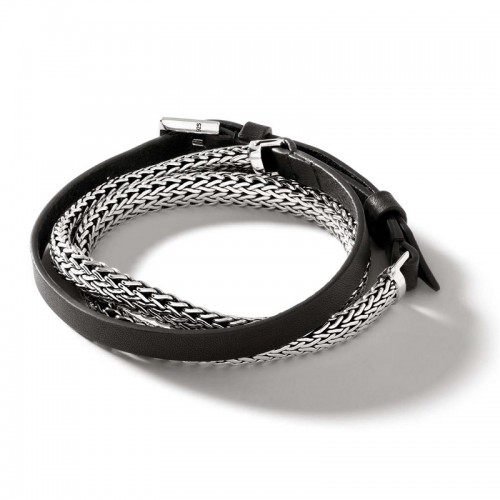 John Hardy Black Icon Leather Wrap Bracelet