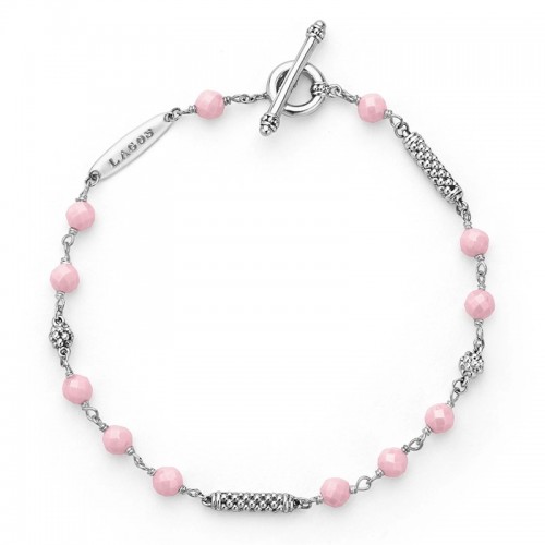 Lagos Pink Ceramic Beaded Bracelet