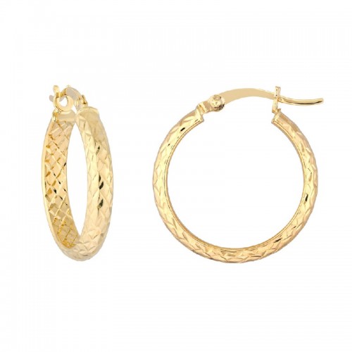 Diamond Cut Hoops