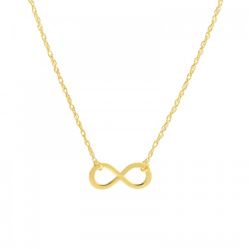 Infinity Necklace in 14K Yellow Gold