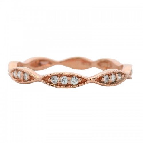 14K Rose Gold Marquise Stackable Ring