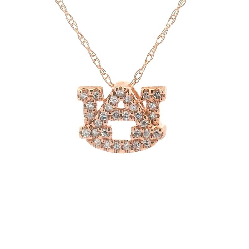 Baby 14k Rose Gold Diamond AU Pendant