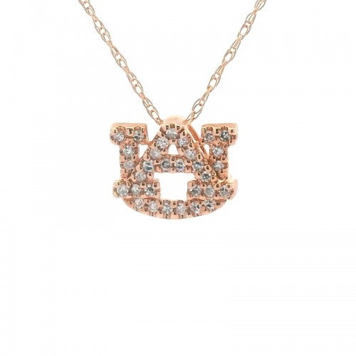 Baby 14k Rose Gold Diamond AU Pendant