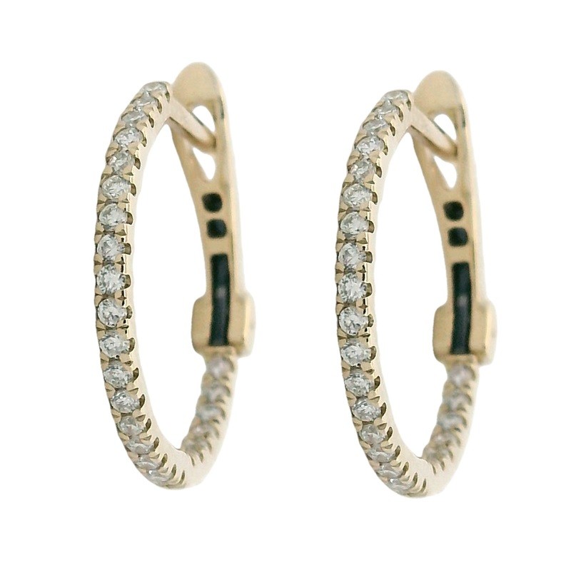 Skinny Diamond In-and-Out Hoops