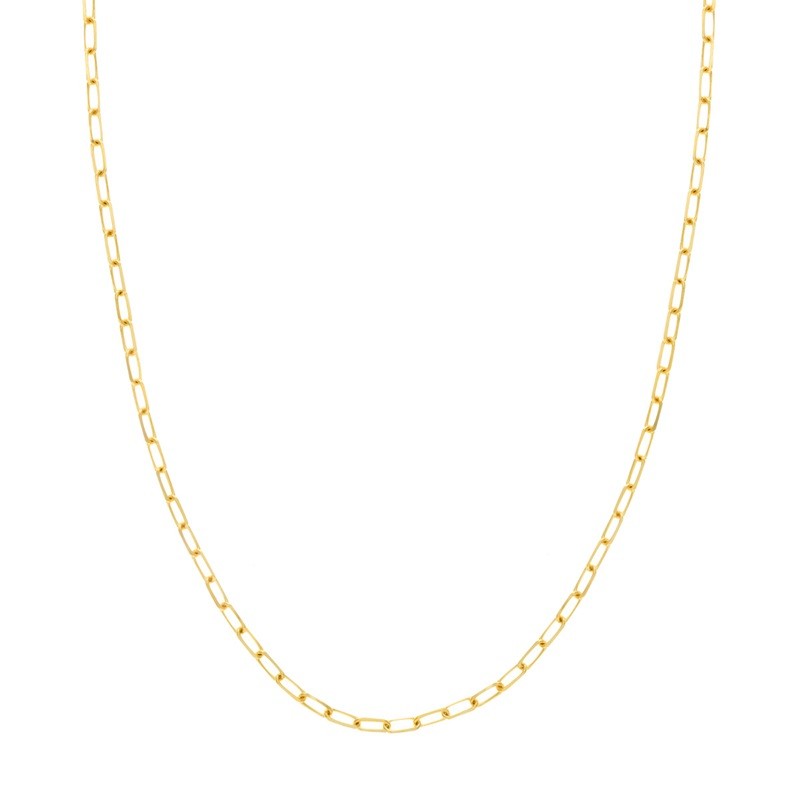 3.1mm Paper Clip Chain in 14K Yellow Gold, 20 Inches