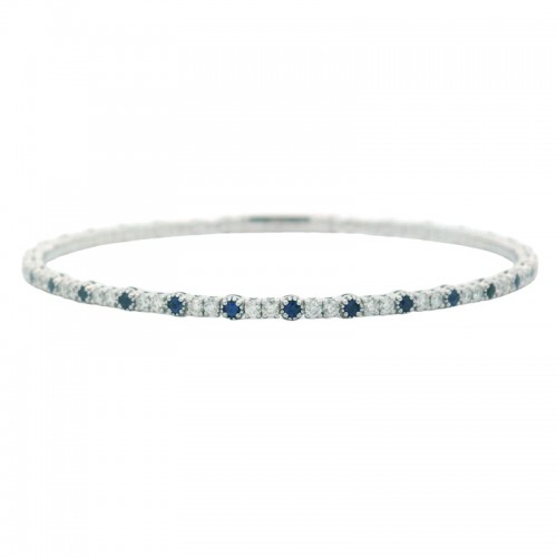 Sapphire and Diamond Flexi Bangle