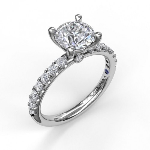 Fana Classic Pavé Round Cut Engagement Ring