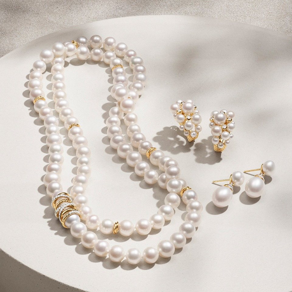Gorgeous Diamond Pearl Necklace From Aarni By Shravani - South India Jewels