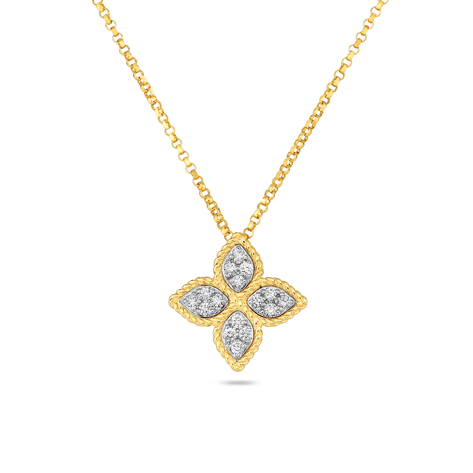 Roberto Coin Princess Flower Medium Pendant with Diamonds - 7771371AJCHX